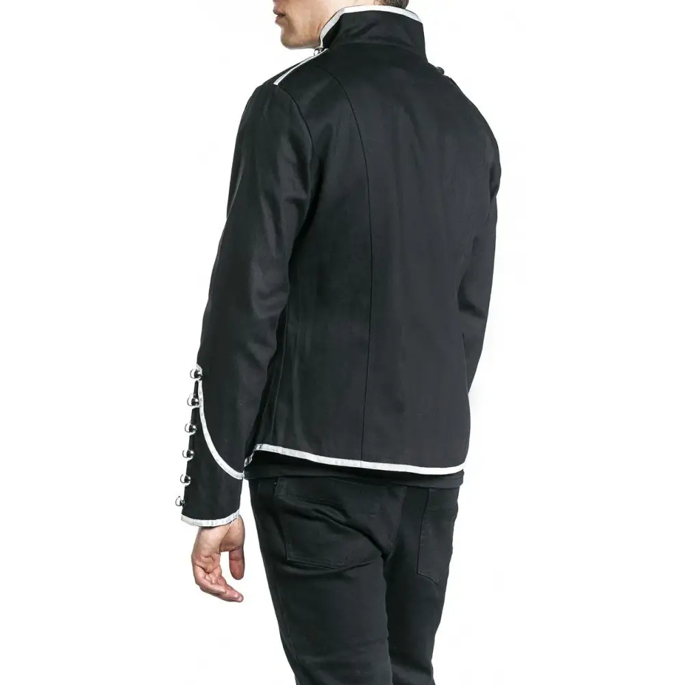 Men Military Parade Marching Drummer Jacket Gothic Army Band Jacket